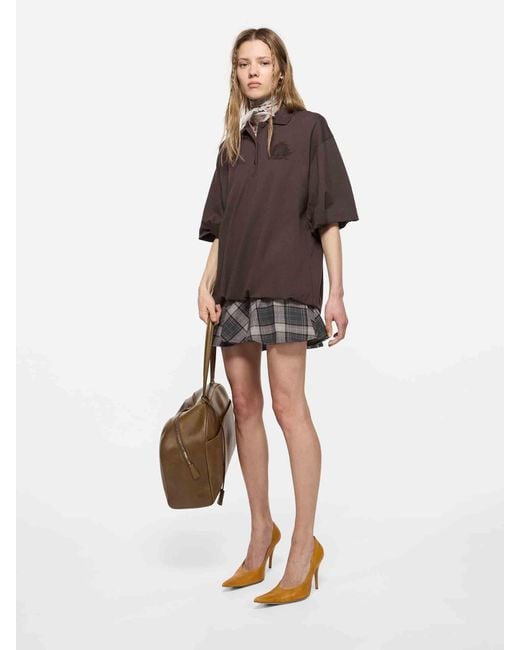 Acne Brown Layered Mini Dress