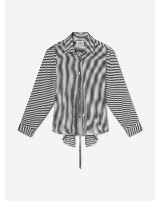 Agolde Gray Theo Striped Shirt