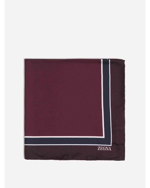 Zegna Purple Silk Pouch for men