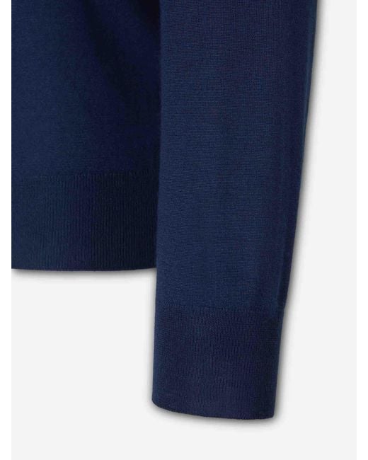 Santa Eulalia Blue Thin Turtleneck Sweater for men