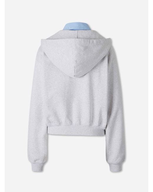 Alexander Wang Blue Cropped Sweatshirt Shirt