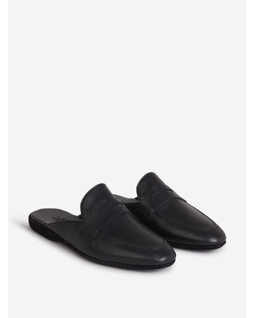 Santa Eulalia White Leather Slippers for men