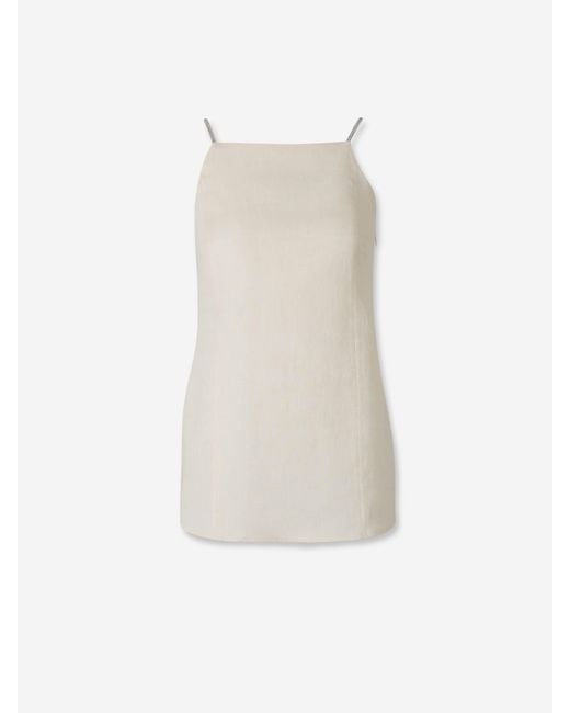 Peserico White Linen Tank Top