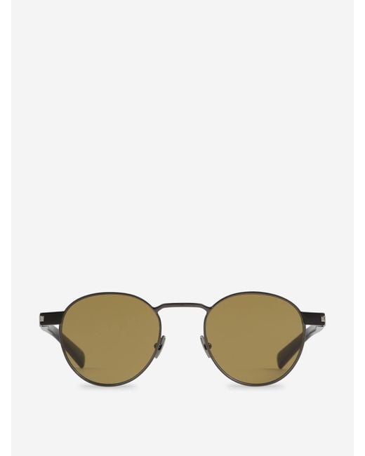 Lunettes De Soleil Rondes Saint Laurent en coloris Metallic