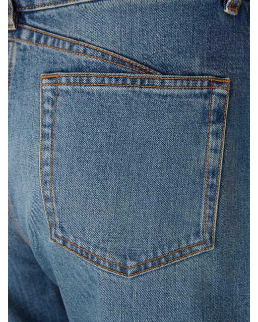 Alaïa Blue Balloon Wide Leg Jeans