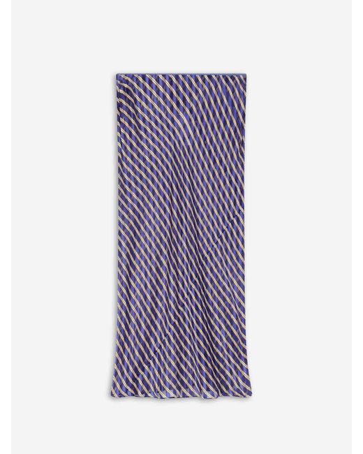Dries Van Noten Purple Devoré Midi Skirt
