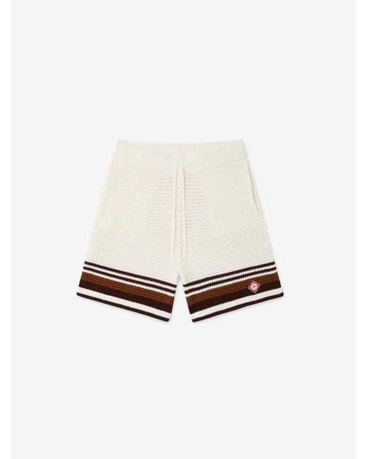Casablanca White Knit Bermuda for men