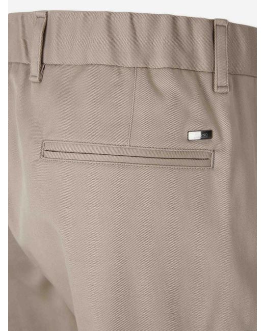 Herno Natural Cotton Straight Leg Trousers for men