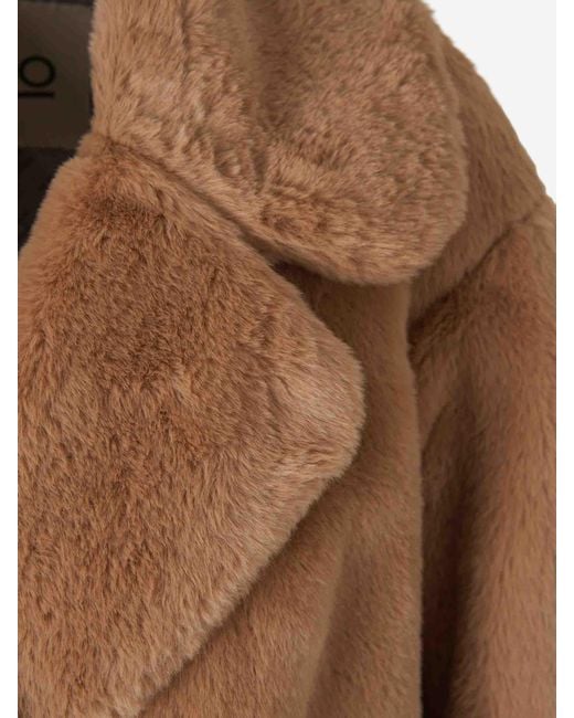 Herno Brown Short Fur Coat