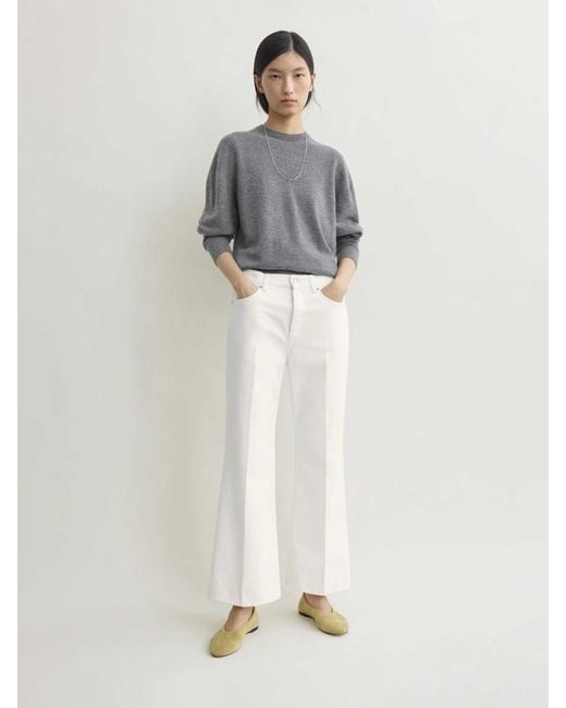 Totême White Plain Flared Jeans