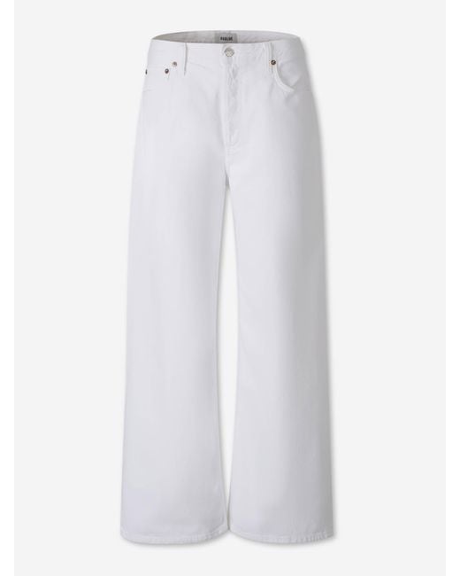 Agolde White Low Slung Baggy Jeans