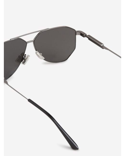 Bottega Veneta Gray Aviator Sunglasses