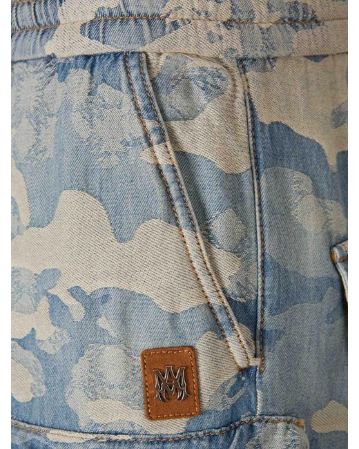 Amiri Blue Wide Leg Jeans Cargo for men