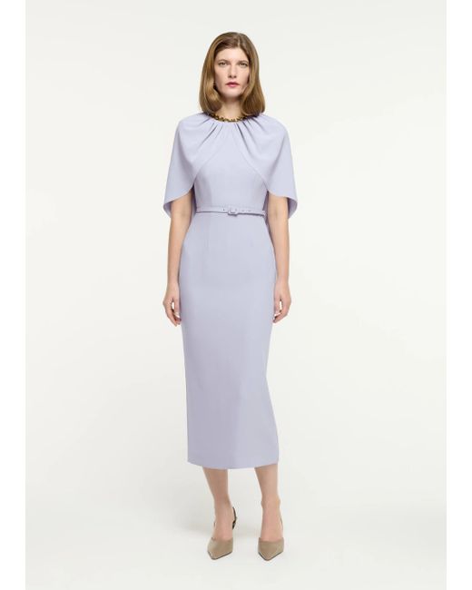 Vestido Midi Crepé Roland Mouret de color Purple