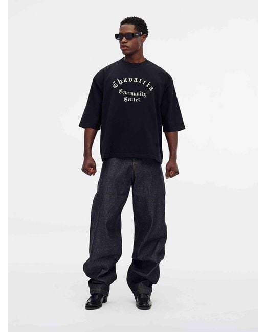 Willy Chavarria Black Community Center T-Shirt for men