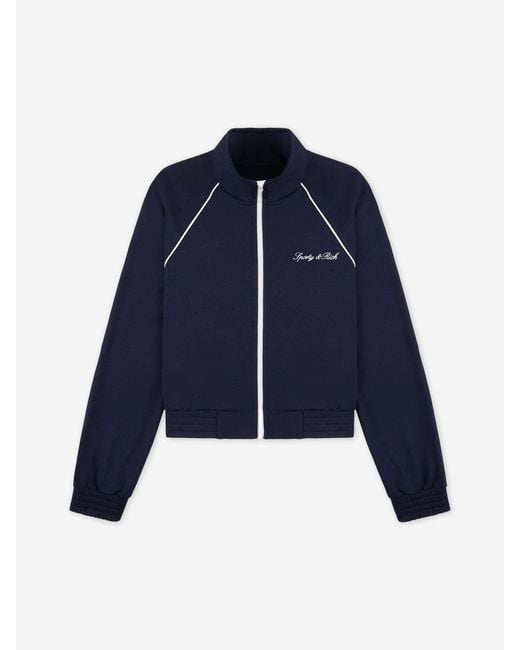 Sporty & Rich Blue Logo Technical Jacket