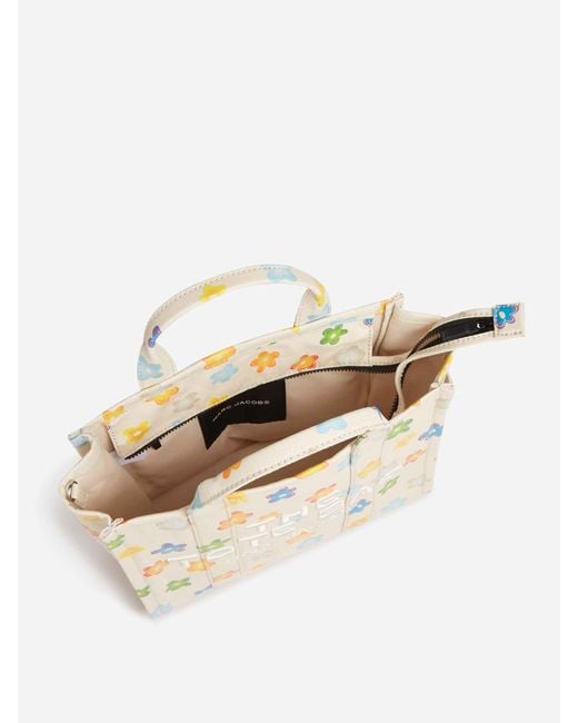 Marc Jacobs Metallic The Wild Daisy Canvas Medium Tote Bag