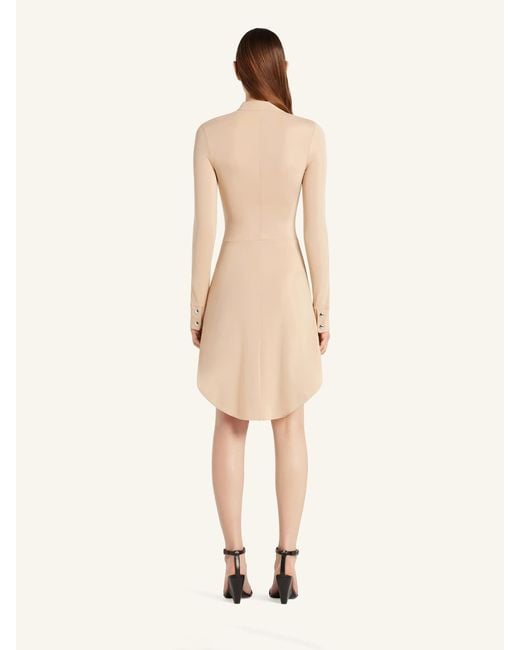 Vestido Entallado Midi Courreges de color Natural