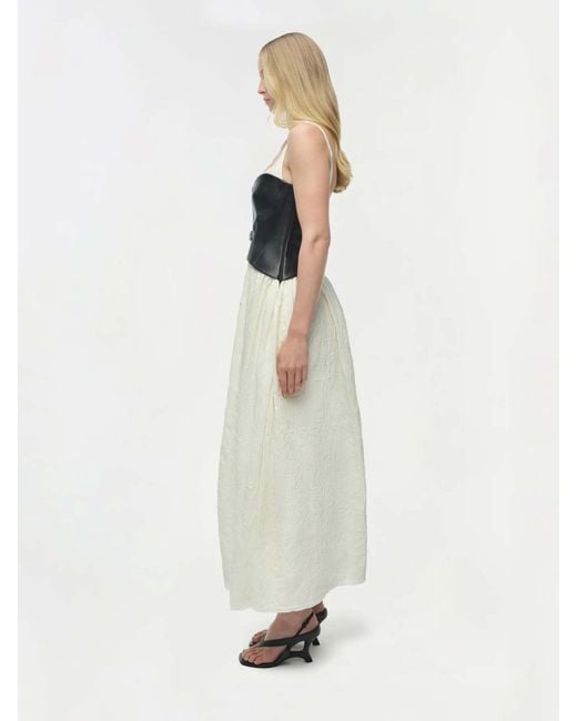 Jonathan Simkhai White Maxi Dress With Corset