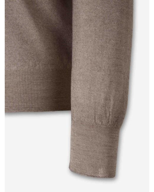 Santa Eulalia Gray V-Neck Sweater for men