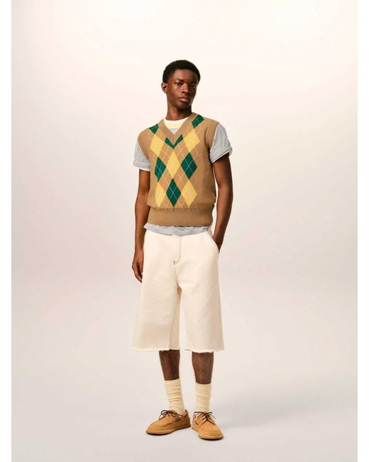 AMI Multicolor Diamond Pattern Vest for men