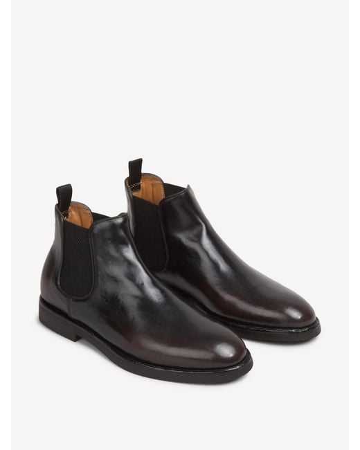 Officine Creative Black Bariton Flexi 002 Boots for men