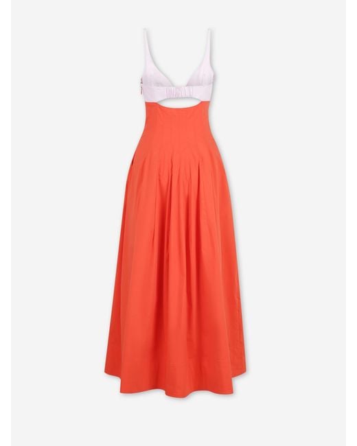 Jonathan Simkhai Red Maddy Midi Dress