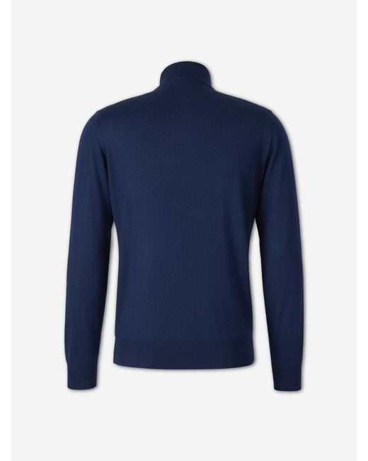 Santa Eulalia Blue Thin Turtleneck Sweater for men