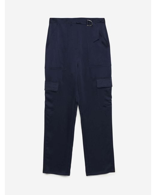 Jonathan Simkhai Blue Linen Cargo Pants