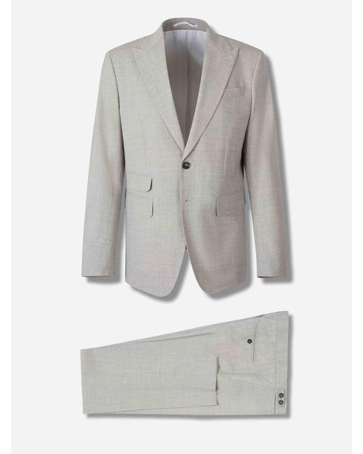 DSquared² Gray Straight Wool Suit for men