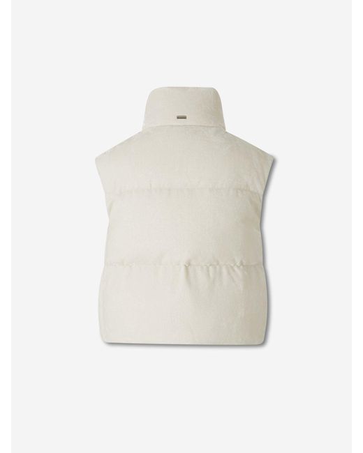 Herno White Corduroy Padded Vest