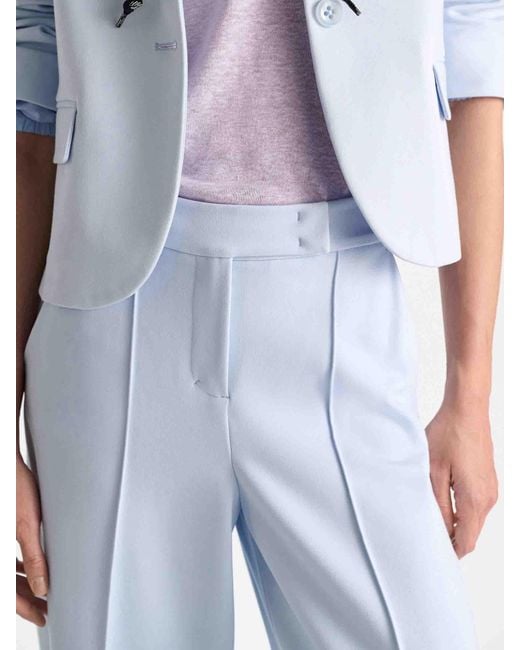 Dorothee Schumacher Blue Straight Wide Leg Trousers