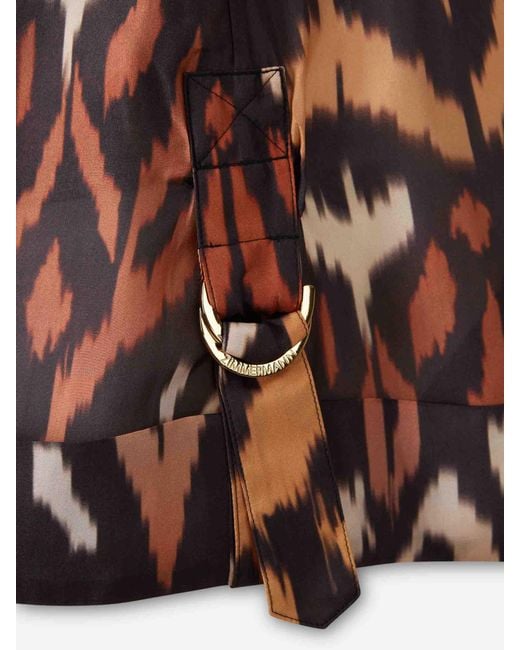 Zimmermann White Wide Leg Printed Shorts