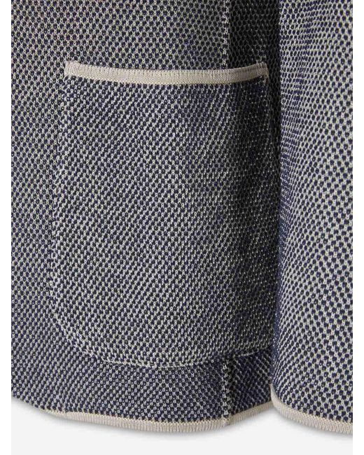 Americana Recta Algodón Lardini de hombre de color Gray