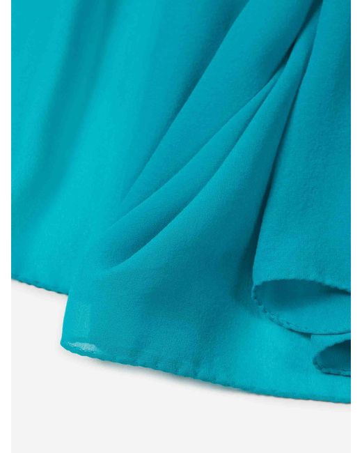 Santa Eulalia Blue Plain Silk Scarf