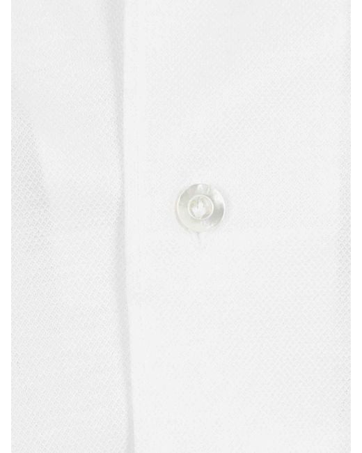 Fray Langarmhemd in White für Herren