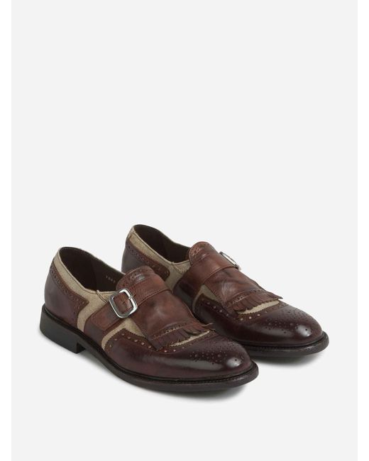 Zapatos Hebilla Flecos Green George de hombre de color Brown