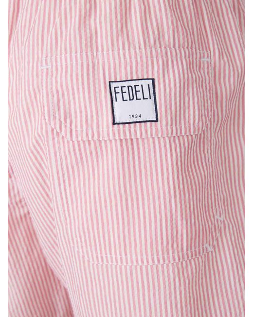 Fedeli Pink Madeira Swimsuit for men