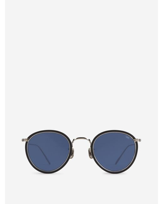 Eyevan 7285 Blue Round Sunglasses for men