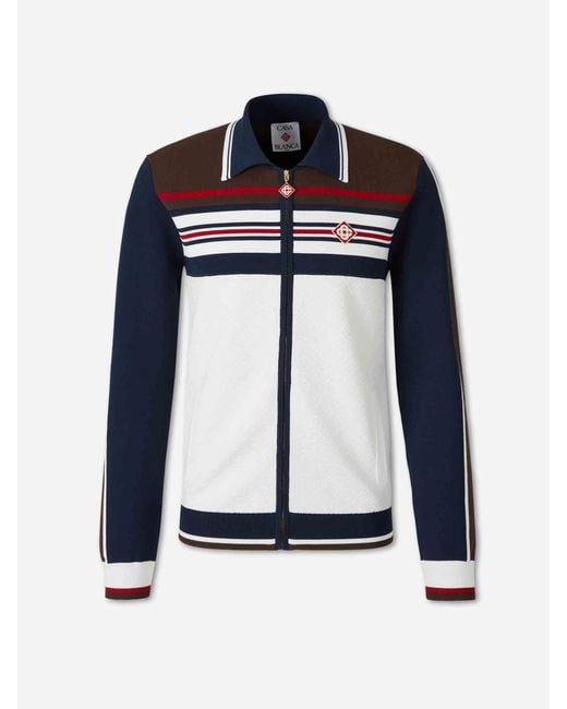 Casablanca Blue Casual Knit Jacket for men