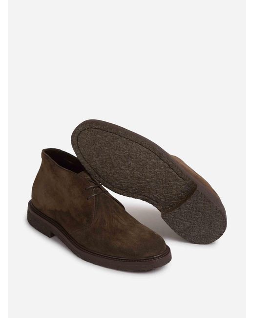 Henderson Brown Suede Boots for men