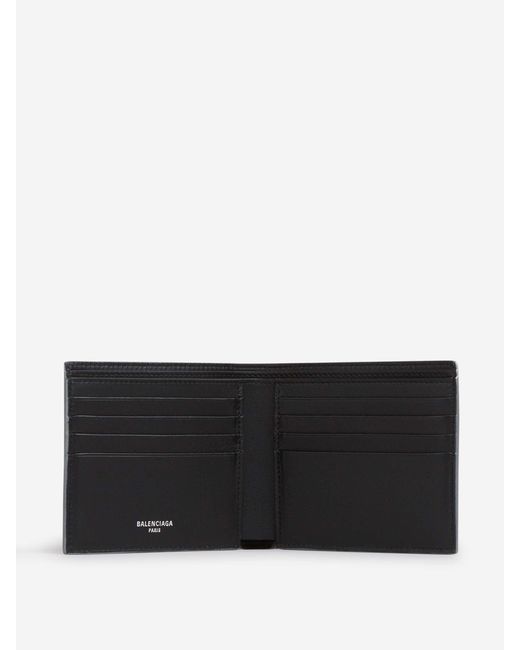 Balenciaga White Folding Leather Card Holder for men