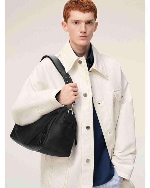 AMI Black Marcel Shoulder Bag for men