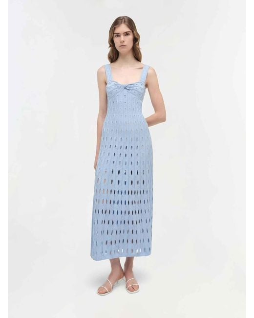 Jonathan Simkhai Blue Christina Knit Dress