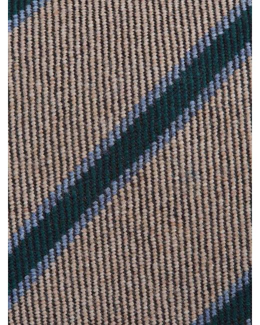 Santa Eulalia Gray Silk Striped Tie for men