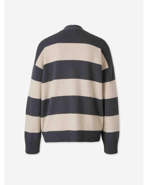 Peserico Black Ribbed Knit Cardigan