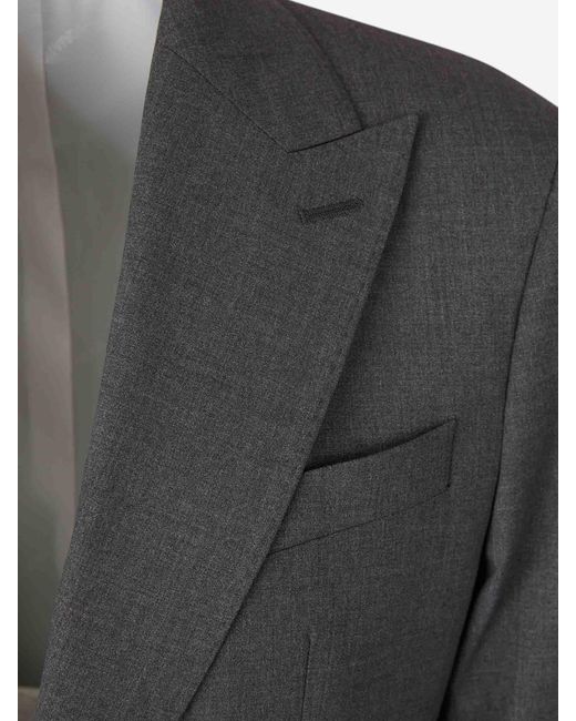 DSquared² Gray Straight Wool Suit for men