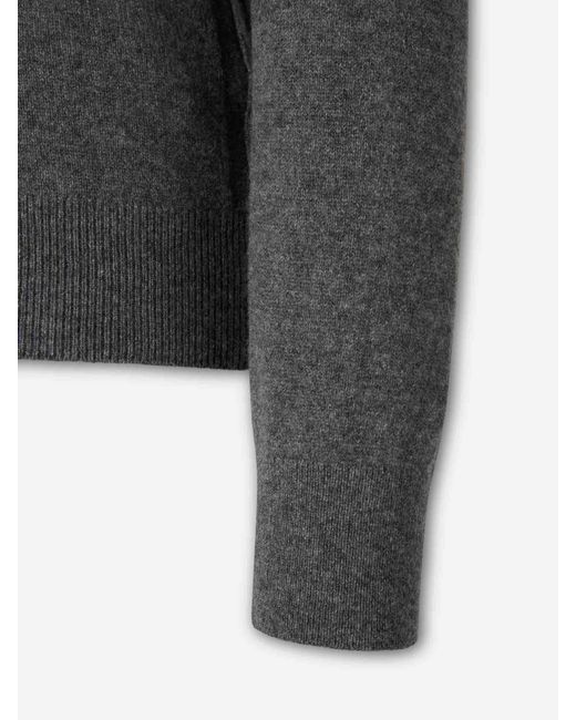 Jil Sander Gray Cashmere Knit Sweater