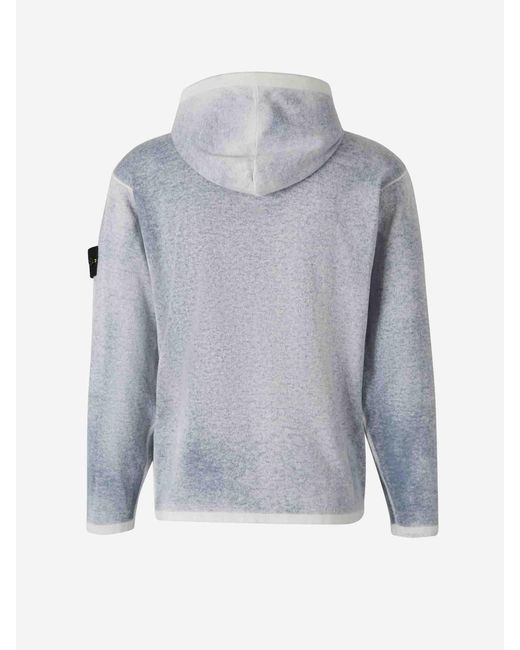 Sudadera Capucha Algodón Stone Island de hombre de color Blue
