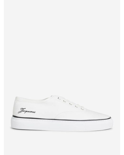 Jacquemus White Les Féfé Sneakers for men
